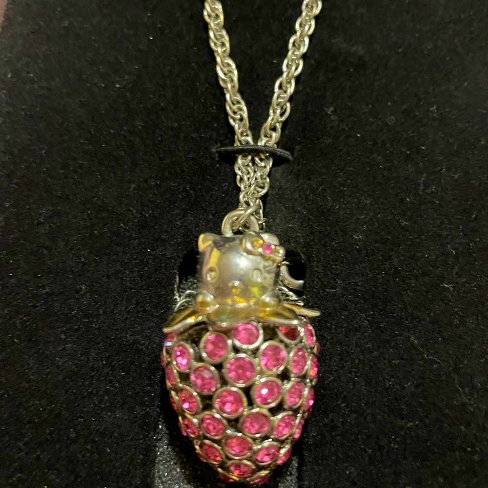 Hello Kitty Silver Rhinestone Necklace
